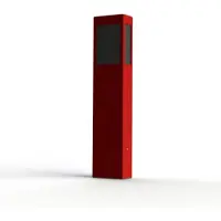 Roger Pradier BRICK² Model 3 Bollard Lamp Tomato red | Black PMMA