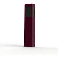 Roger Pradier BRICK² Model 3 Bollard Lamp Wine red | Black PMMA