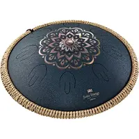 Meinl OCTAVE STEEL TONGUE DRUM NAVY BLUE ENGRAVED FLORAL DESIGN D AMARA
