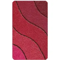 Kleine wolke Wave badmat b55xd65xh2,3 cm, robijnrood