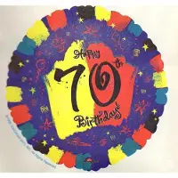 Anagram folie ballon - 70 jaar - 45cm - leeg