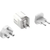 Energizer A20MUWH Multi Plug Oplader Reisstekker (US, UK, EU) | 20W - 4A (Wit)