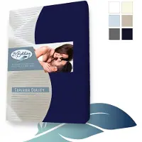 24-Bedding Superior dubbel Jersey hoeslaken 140 x 210 cm Marine