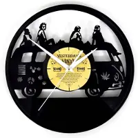 Yesterdays Vinyl Vinyl klok hippie bus – lp wandklok - Met geschenkverpakking