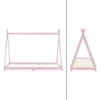 ML-Design Kinderbedframe Tipi | hout roze 98x208x157 cm bed frames | NADUVI