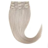 Rapunzel of sweden Classic Clip-ins Straight / Light Volume / 3 pieces 10.7 Light Grey 50 cm Hair extensions 57 g