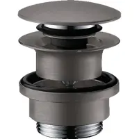 Hansgrohe Push open afvoergarnituur dn32 geborsteld zwart chroom