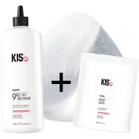 Kis Snow white set LARGE 9 blondeerpoeder | - (500gr snowwhite & 1L waterstofperoxide)