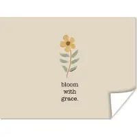 PosterMonkey Poster Quotes - Spreuken - Bloom with grace - 120x90 cm