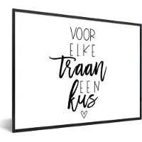 PosterMonkey Fotolijst incl. Poster - Beterschap - Quotes - Kus - 80x60 cm - Posterlijst