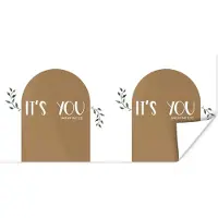 PosterMonkey Poster It's you and no one else - Spreuken - Quotes - Liefde - 120x60 cm