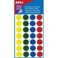 APLI verwijderbare etiketten cirkel 15 mm (b x h), 112 stuks - 12 stuks