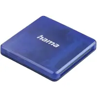 Hama Usb-2.0-multi-kaartlezer, Sd/microsd/cf, Blauw