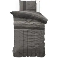 Sleeptime Dekbedovertrek Kees Taupe Flanel-140 x 200 / 220 cm | 1-Persoons