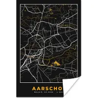 PosterMonkey Poster Plattegrond - Kaart - Aarschot - Goud - 20x30 cm - Stadskaart