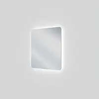 Linie Lux afgeronde hoeken badkamerspiegel 73 x 75 cm met spiegelverlichting