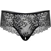 Daring Intimates - Ella Zwart Kruisloos Cheeky Slipje - L/XL
