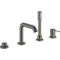 GROHE essence afbouwdeel voor 4-gats badrandcombinatie met omstelling, geborsteld hard graphite