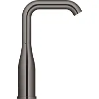 GROHE essence 1-gats wastafelkraan l-size met waste en hoge draaibare uitloop 24,4 cm, hard graphite