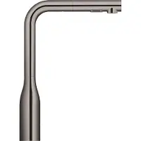 GROHE essence 1-gats keukenkraan met hoge l-uitloop en uittrekbare handdouche 34,8 cm, hard graphite
