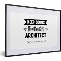 PosterMonkey Fotolijst incl. Poster - Quote - Architect - Studeren - 40x30 cm - Posterlijst