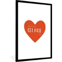 PosterMonkey Fotolijst incl. Poster - Sterkte - Spreuken - Stippen - Knuffel - 60x90 cm - Posterlijst