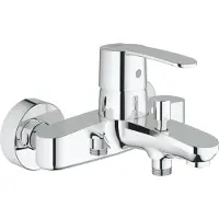 GROHE Badkraan wave cosmopolitan met omstel en koppelingen chroom