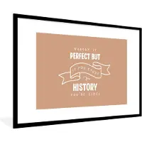 PosterMonkey Fotolijst incl. Poster - Quotes - History - Geschiedenis - Studenten - 120x80 cm - Posterlijst