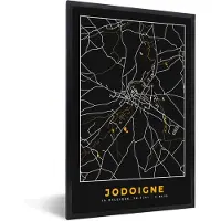 PosterMonkey Fotolijst incl. Poster - Jodoigne - Plattegrond - Kaart - Stadskaart - Goud - 60x90 cm - Posterlijst