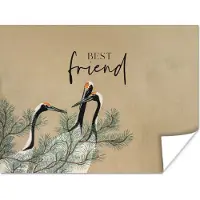 PosterMonkey Poster Japandi - Quotes - Best friend - Beste vrienden - Spreuken - 80x60 cm