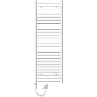 ECD-Germany Badkamerradiator Elektrisch Met Verwarmingselement 900w 500x1500 Mm Wit Gebogen Met Zijaansluiting