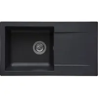 Stradour spoelbakken van EINNA, kleur: SMC BLACK STRAW - 06, 1 kom, afmetingen 78 * 43,5 cm, handmatig legen
