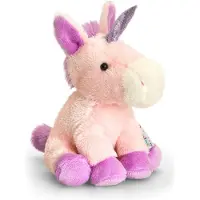 Keel Toys pluche eenhoorn knuffel - roze/wit - 14 cm - mystieke dieren