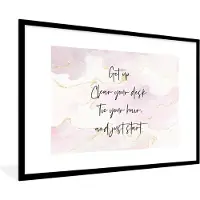 PosterMonkey Fotolijst incl. Poster - Motivatie - Studeren - Student - Quote - 120x80 cm - Posterlijst