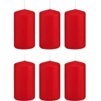 Blokker 6x Kaarsen Rood 5 X 10 Cm 23 Branduren Sfeerkaarsen - Stompkaarsen