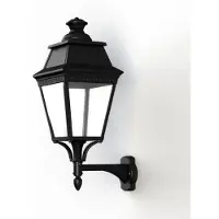 Roger Pradier Avenue 3 Model 4 Wandlamp Clear Glass Built-in LED 3000K Warm-White 35W | Dark black