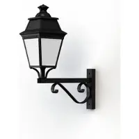 Roger Pradier Avenue 3 Model 12 Wandlamp Opal PMMA Built-in LED 3000K Warm-White 35W | Dark black