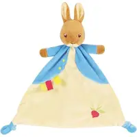 Jemini Pieter Konijn knuffeldoekje - 29 cm -pluche - haas tuttel - baby knuffeltje - baby geboorte kraamcadeaus