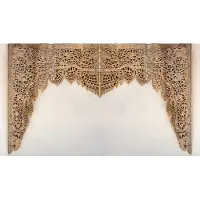 Karo-art 400cm X 280cm - Fotobehang - Houten ornamenten uit het Verre Oosten, Aanrader voor uw muur, in 11 maten, incl behanglijm