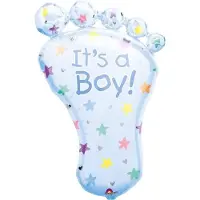 Riethmüller - Folieballon - Supershape - Voetje - It's a boy - Zonder vulling - 58x28cm