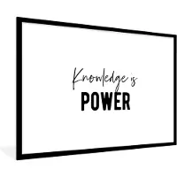 PosterMonkey Fotolijst incl. Poster - Quotes - Kennis - Leren - Studenten - Studeren - 120x80 cm - Posterlijst