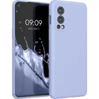 Kwmobile telefoonhoesje geschikt voor OnePlus Nord 2 5G - Hoesje met siliconen coating - Smartphone case in mat lichtblauw