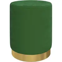 vidaXL Hocker met opbergruimte rond fluweel 31 x 37 cm groen