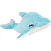 Suki Gifts Pluche knuffel dieren dolfijn blauw/wit 29 cm - Speelgoed knuffelbeesten dolfijnen