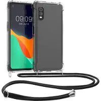 Kwmobile telefoonhoesje geschikt voor Samsung Galaxy Xcover Pro - Hoesje met telefoonkoord - Back cover in transparant