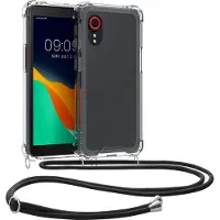 Kwmobile telefoonhoesje geschikt voor Samsung Galaxy Xcover 5 - Hoesje met telefoonkoord - Back cover in transparant