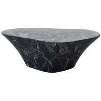 Pols Potten Coffee Table Oval Marble Look Black