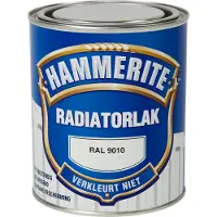 Hammerite radiatorlak spuitbus RAL 9010 gebroken wit hoogglans 400 ml