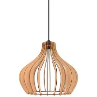 Envostar Hanglamp Faje, dimbaar, hout licht, Woon-/ Eetkamer, Hout, Scandinavisch, Hanglamp