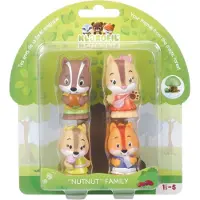 Sophie La Girafe Klorofil De Familie "Eekhoorn" Speelset - Speelfiguren set - Poppetjes familie - Kinder Speelgoed - Simon, Betty, Marc en Mia - Vanaf 18 maanden - 4-Delig
